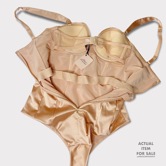 AGENT PROVOCATEUR Decla Corset Bodysuit - Nude - Picture 6 of 11